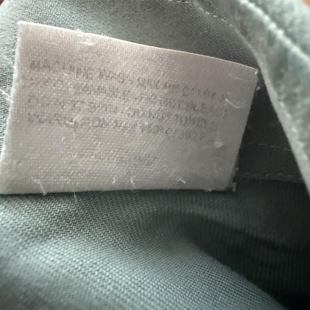 Ermenegildo Zegna Shirt Mens 16.5 42 Sage Green Dress Button Front Long Sleeve - Picture 7 of 8